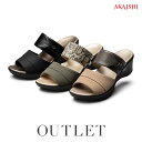 【アウトレット】【返品不可】【AKAISHI楽天市場店】アーチフィッター130ダブルベルトミュールレディースサンダル サンダル レディース 歩きやすい 5cm ...