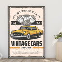 【送料無料】A4・A3ポスター【VINTAGE CAR FOR SALE】イラスト ワーゲンバス ピックアップトラック アートポスター A4・A3サイズ サーフ...