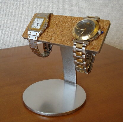 腕時計スタンド　コルクバー2本掛け腕時計スタンド