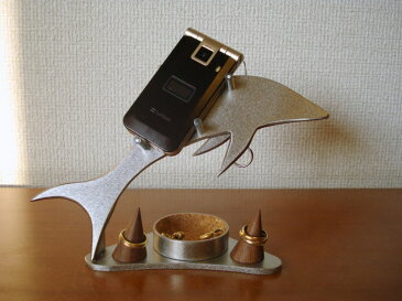 スマホ スタンド 丸トレイ&リングスタンド付きドルフィン携帯電話スタンド