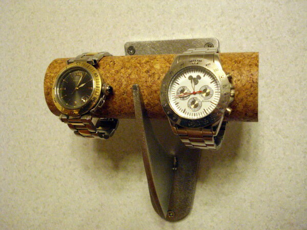 ウォッチスタンド　2本掛け壁付けタイプ腕時計スタンド