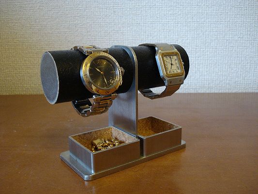 父の日のプレゼントに　ブラックコルク腕時計スタンド