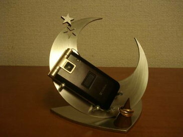 スマホスタンド 気まぐれスター三日月携帯電話スタンド チョコレート色指輪スタンド付き