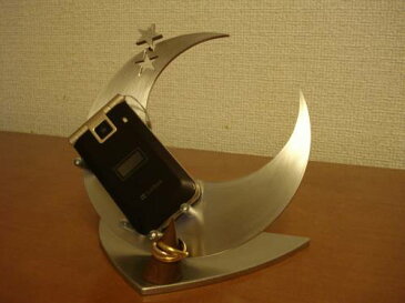 スマホスタンド 気まぐれスター三日月携帯電話スタンド チョコレート色指輪スタンド付き