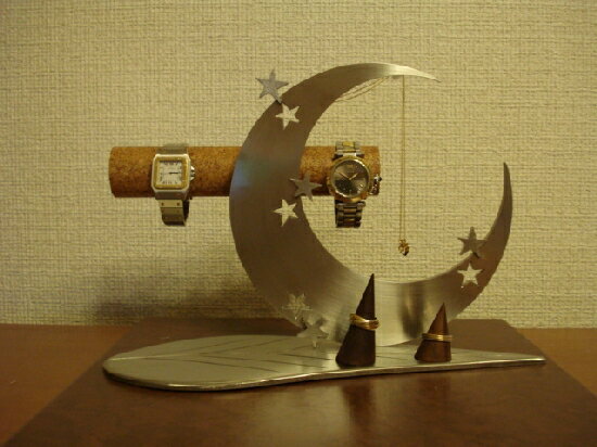 プレゼントに リーフ三日月腕時計、ネックレス、リングスタンドトレイ無し AKS56