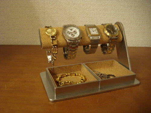 時計スタンド 腕時計 スタンド 誕生日プレゼント 新婚祝い 時計 スタンド ウォッチスタンド クリスマス ハロウイン 腕時計収納 腕時計飾る 腕時計を飾る　ドライバーでだ円パイプの角度を自由自在に変えることが出来る腕時計スタンド　ダブル超デカイトレイ付き