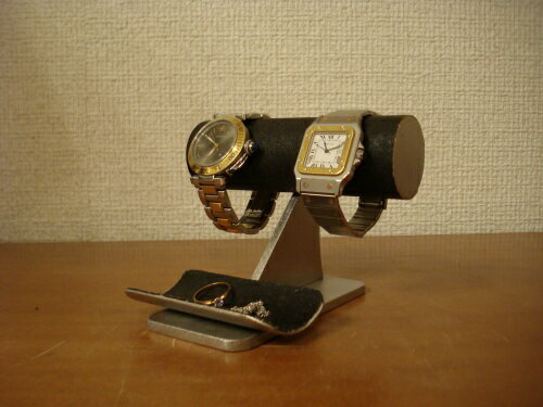 腕時計スタンド　2本掛けブラック時計スタンド　RSA77