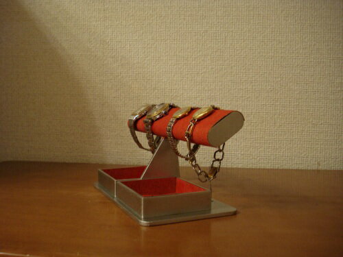 時計スタンド　レッドだ円ダブルでかいトレイ腕時計スタンド　RAK886