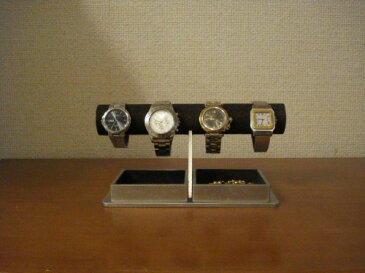 腕時計 スタンド 時計 スタンド 腕時計スタンド ウォッチスタンド ケース 時計置き 時計ケース ディスプレイスタンド 時計ラック 腕時計ラック 腕時計収納 腕時計飾る 時計を飾る 腕時計を飾る 腕時計スタンド　ブラックダブルでかいトレイ丸パイプ腕時計スタンド　RAK6033