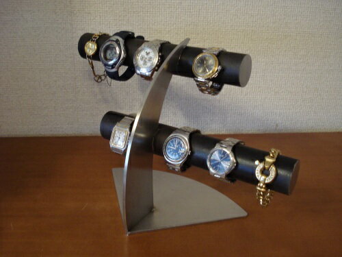 腕時計スタンド　ウオッチスタンド　時計スタンド　ブラック腕時計収納、保管　6本掛けデザイン腕時計スタンド　RAK447