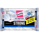 【クイックルワイパー 立体吸着ウエットシート ストロングの商品詳細】 ●床のガンコな油汚れも一気にサッパリ！ ●掃除機をかけずに、いきなり使ってもOK！ ●99％ウイルス除去* ●99％除菌※ ●24時間抗菌※ ※すべての菌を除菌・抗菌するわけではありません *すべてのウイルスを除去するわけではありません *エンベロープタイプのウイルス1種で効果を検証 ●香りが残らないタイプ ●汚れをすっきり落とす洗浄液 ●ウエット感続く洗浄液キープ構造 ●消臭機能香料配合 【使用方法】 ・クイックルワイパーの柄がゆるんでいないことを確認してください。 ・袋表面のシールを真横にめくり、シートを1枚取り出してください。 ・シートの中央部にクイックルワイパーを置いて、ヘッドを包み込むよう、差し込み口(4ヶ所)に押し込んで止めてください。 ＜使用の目安＞ シート1枚(両面)で約15～20畳 ＜用途＞ 床(フローリング・ビニール)、壁、畳、網戸、玄関たたき ※ザラザラした表面の場合はシート成分がしみこんだり、シートのセンイが抜けることがあります。目立たない所で試してからお使いください。 ＜使えないもの＞ 窓、鏡、水ぶきできないもの(水がしみこむ白木・家具・壁材等)、桐、うるし塗り、銅、しんちゅう製品、プラスチック製品、液晶画面、プラズマディスプレイの画面、天然石材 【成分】 シート材質／ポリエステル、レーヨン、アクリル、ポリプロピレン 成分／エタノール、界面活性剤(ポリオキシエチレンアルキルエーテル、アルキルアミンオキシド)、除菌剤、香料 【規格概要】 品名：住宅用掃除シート 液性：弱アルカリ性 大きさ：約205mm*約285mm 枚数：12枚入 【注意事項】 使用上の注意 ・用途外に使わない。 ・シートは長時間置いておくと、乾燥して洗浄効果がなくなるので、1度袋から出したらすぐに使う。 ・クイックルワイパー本体に付けたまま、長時間直接床の上に置いたままにしない。床が変色することがある。 ・子供の手の届く所や火気の近く、日の当たる所及び高温になる所に置かない。 ・畳、水がしみ込む家具・壁紙は、目立たない所で、変色しないことを試してから使う。 ・砂粒や硬いごみが付着したシート面でふくと床を傷つける恐れがある。 ・使用後は手をよく水で洗う。 ・荒れ性の方や長時間使用する場合は、炊事用手袋を使う。 ・床のすべりやすさや、すべりにくさを感じた場合は、水でぬらして固くしぼった布でよくふく。ワックスを使用している場合はワックスをかけなおす。 【原産国】 日本 【ブランド】 クイックルワイパー 【発売元、製造元、輸入元又は販売元】 花王 広告文責：株式会社アカカベ 電話：072-878-1339