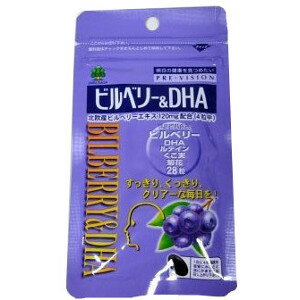 【軽減税率】　湧永　プレビジョン ビルベリー＆DHA 　28粒　ビルベリー　DHA含有精製魚油　ルテイン　パソコン　読書　運転　サプリメント　健康補助食品