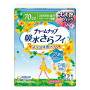 【チャームナップ 吸水さらフィ 女性用 50cc 中量用 昼用ナプキンサイズ 23cmの商品詳細】 ●普段のナプキンサイズで水分・ニオイまでギュッと吸引！高吸収ポリマーとなみなみシートで瞬間吸収し、表面に残る間もなく、お肌サラサラ！ ●また消臭ポリマーと吸着カプセルのダブルニオイ吸着システムで24時間消臭長続き！だから尿もれを気にせず、普段通り過ごせます。 【規格概要】 吸収量目安・・・〜50cc 長さ・・・23cm 【発売元、製造元、輸入元又は販売元】 ユニ・チャーム ※予告なくパッケージ・内容が変更になる場合がございます。予めご了承ください。 商品に関するお電話でのお問合せは、下記までお願いいたします。 受付時間9：30-17：00(月-金曜日、祝日除く) ベビー用品：0120-192-862 生理用品：0120-423-001 軽失禁・介護用品(ライフリー)：0120-041-062 生活用品(化粧パフ・一般ウェットティッシュ・お掃除用品など)：0120-573-001 衛生用品(マスク)：0120-011-529 リニューアルに伴い、パッケージ・内容等予告なく変更する場合がございます。予めご了承ください。 増量品は在庫がなくなり次第終了となりますのであらかじめご了承ください。 企画品はなくなり次第終了です。予めご了承ください。 (吸水さらフィー ナプキンサイズ) ユニ・チャーム 108-8575 東京都港区三田3丁目5番27号 ※お問合せ番号は商品詳細参照