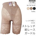 (1031) 日本製 総レース 柔らか補正 ガードル 3分丈(☆メール便対応個数・・3点まで)補正 薄手 やわらか ロングガードル ストレッチ sa(4)