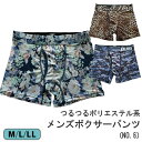 (メール便対応・・3点まで)(No6)ツルツル ポリエステル メンズ 総柄 ボクサー パンツM/L/LL ブリーフ 前開き 紳士 sa