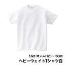 (メール便対応・・2点まで)白 中厚地 半袖 Tシャツ キッズ 子供 tm085白無地 5.6オンス 5.6oz ホワイト 体操着