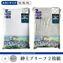 メール便対応・・2セットまで 大きいサイズ 紳士 ブリーフ 2枚組 3L 4L 5L 白/グレーsh13-824 スタンダード カラー 綿 大寸 無地 メンズ