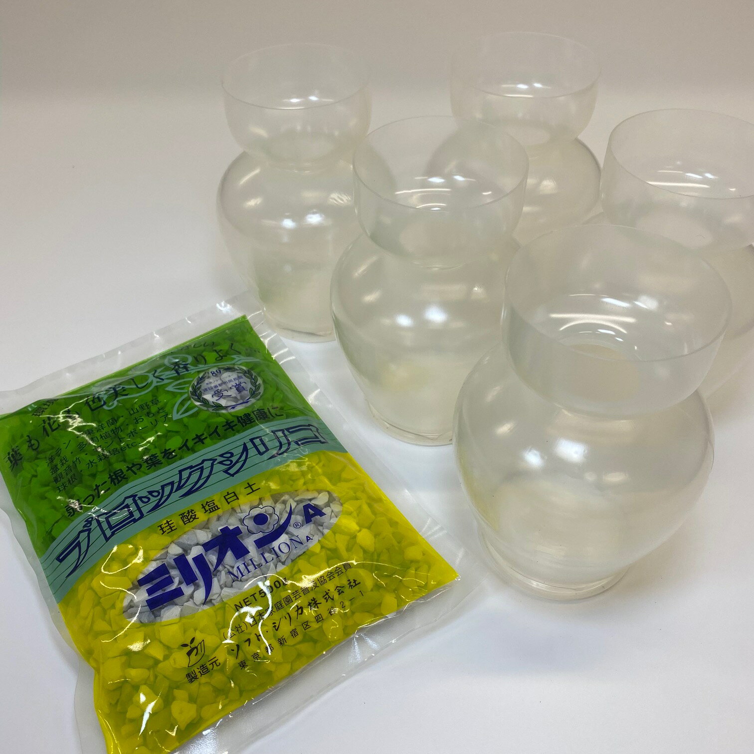 ●【資材】ヒヤシンス 水耕栽培容器 Aセット （容器5個 水質浄化剤1個）