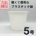 プラスチック鉢 5号 ホワイト 白 (1個) プラ鉢 ヤマトプラスチック