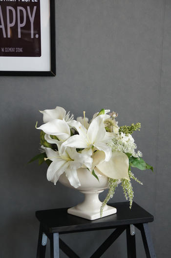 カサブランカ×ローズ ドームベース（造花）