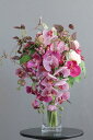 ピンクローズ×胡蝶蘭 クラリネットベース(造花)【フレグランスオプションあり】