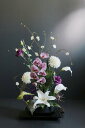 ダリア×カサブランカ×コデマリ 和風スタイル(造花)