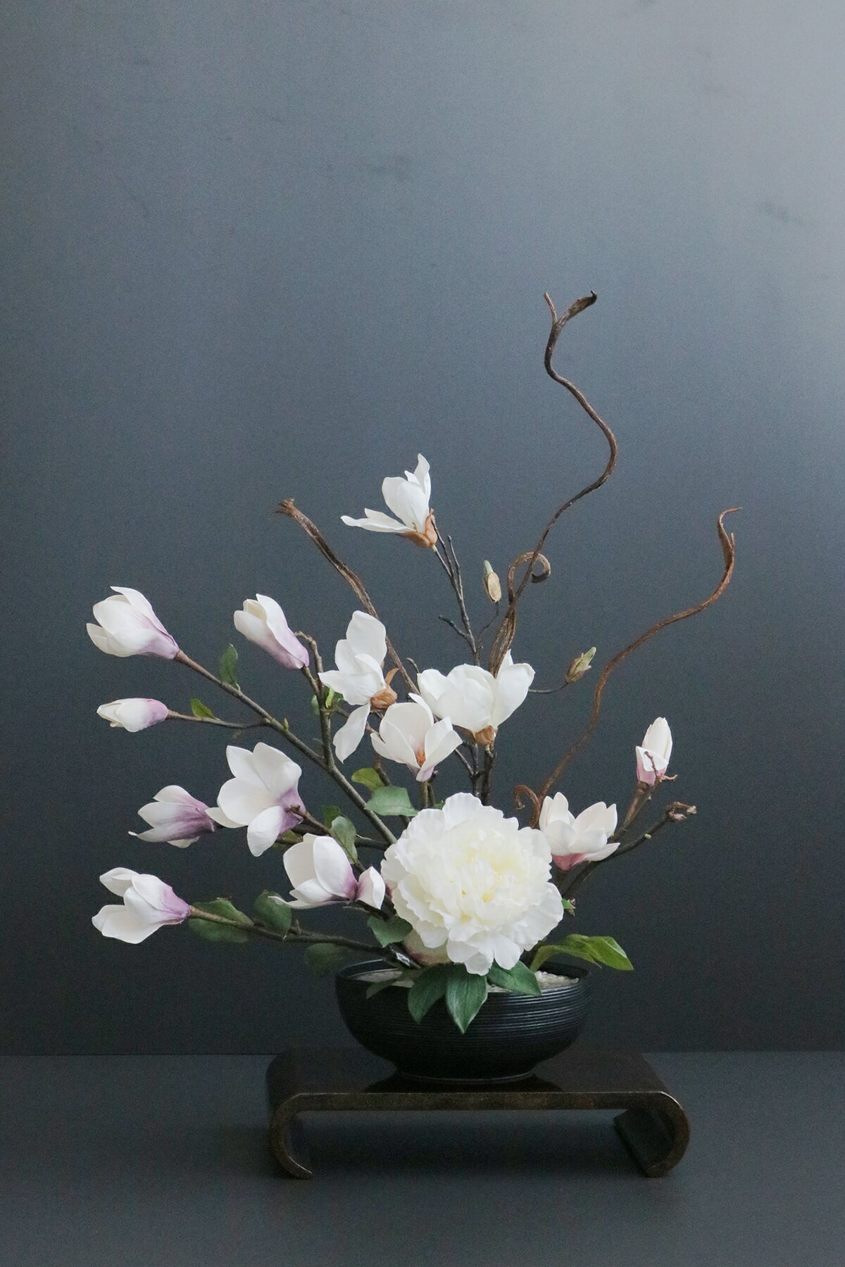 ホワイト芍薬 × ピンクマグノリア 和風スタイル...の商品画像