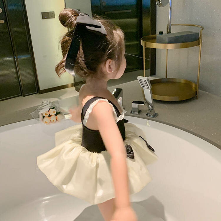 水着 スイムウェア ワンピース水着 ワンピース リボン ボウタイ 子供 キッズ ジュ...