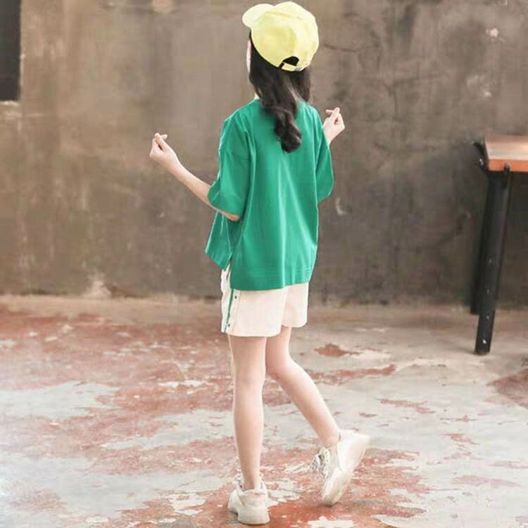 セットアップ 女の子 キッズ 子供服 夏 子供 半袖 夏服 短パン ショートパンツ 可...