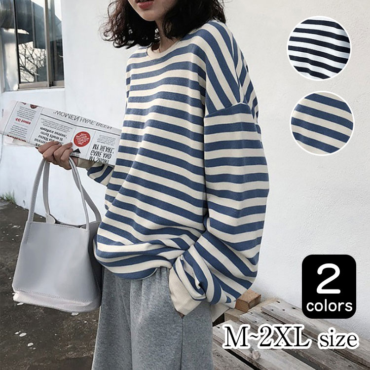 楽天市場】長袖tシャツ（柄ストライプ）（Tシャツ・カットソー