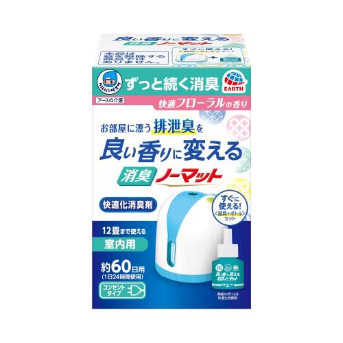 ヘルパータスケ 良い香りに変える消臭ノーマット 快適フローラルの香り 本体+詰め替え1本 介護用品 消..