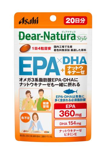 ディアナチュラスタイル EPA×DHA +ナットウキナーゼ 80粒 (20日分) アサヒ サプリ Dear-Natura 国内工..
