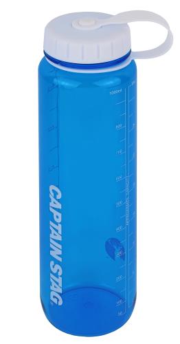 乐天商城 - キャプテンスタッグ(CAPTAIN STAG) 水筒 ボトル スポーツボトル ウォーターボトル 1000ml 直飲み ライス目盛り付き 6合 ブルー UE-3396