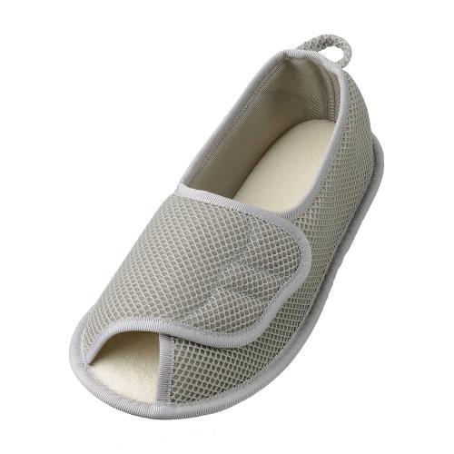 [徳武産業] 徳武産業 介護シューズ あゆみ 早快マジック オープン 施設・院内用 上履き 足囲3E 両足 (旧) グレー 20.5~21.5 cm 3E