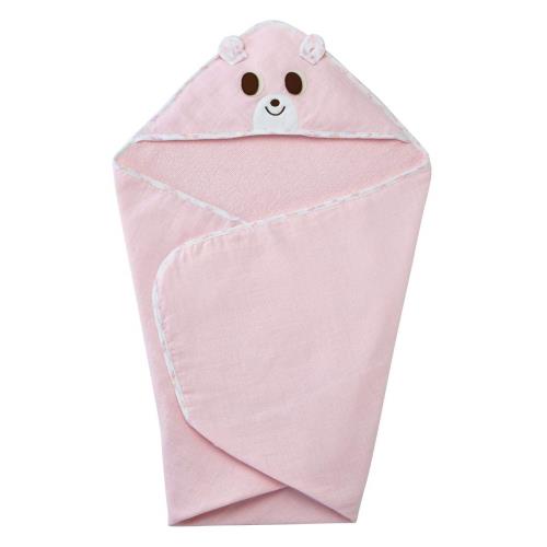 [ミキハウス ホットビスケッツ] ベビーバスタオル 76-8028-823 (ONE SIZE, ピンク)