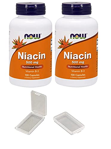 2個セットNow Foods, ナイアシン, 500 mg, 100カプセル
