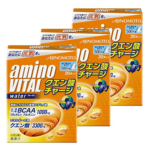 まとめ買いアミノバイタル クエン酸チャージウォーター 20本入×3箱セット