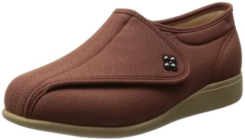 [快歩主義] 介護シューズ 軽量 転倒予防 リハビリ 幅広3E KHS L011 レディース レンガストレッチ 25.0 cm 3E(4)