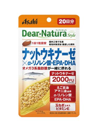 ディアナチュラスタイル ナットウキナーゼ×α-リノレン酸・EPA・DHA 20粒 (20日分) アサヒ サプリ Dear-..