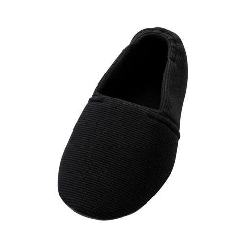 徳武産業 介護シューズ あゆみ エスパド 室内用 ブラック 3Lサイズ(26.5~27.5cm) 足囲3E相当 両足