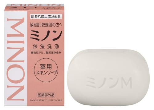 ミノン 薬用スキンソープ 80g 洗顔石鹸 医薬部外品薬用処方の固形石けん 弱酸性 低刺激性 「ほどよくう..