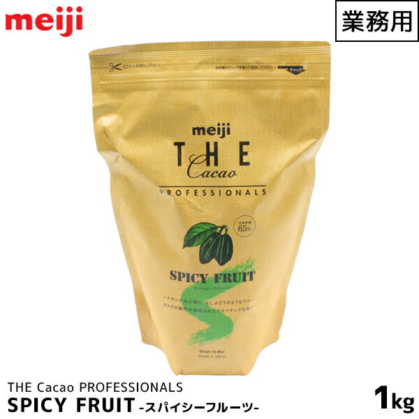 明治 meiji 業務用チョコレート 1000g(1kg) SPICY FRUIT スパイシーフルーツ THE Cacao PROFESSIONALS カカオ分65 製菓用【この商品は冷蔵便の為 追加送料440円が掛かります】