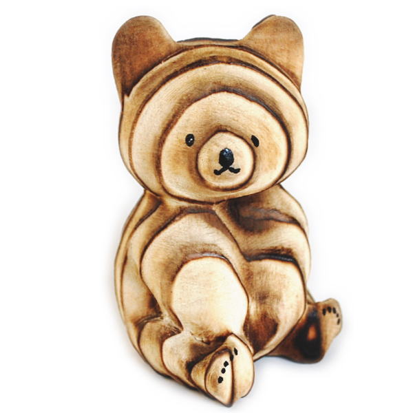 熊ボッコ　置物　中　　北海道　お土産　木製　木　熊ぼっこ　くまぼっこ　クマボッコ　グッズ　オブジェ　郷土特産 …