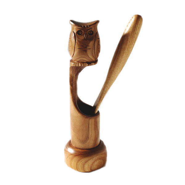 送料無料 木製 靴べら ふくろうのくつべら えんじゅの木バージョン 収納タイプ 小 [フクロウ 梟 くつべら 靴箆 北海道 お土産 おみやげ プレゼント ギフ...