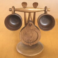 送料無料　木製　コーヒーカップ　スタンド　えんじゅの木製　　木製食器　食器　...