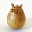 木製の十二支(干支) の 2019 いのししの起き上がりこぶし 木 雑貨 置物 おきあがりこぼし えと イノシシ ウッドクラフト オブジェ インテリア 猪 亥 い(3)