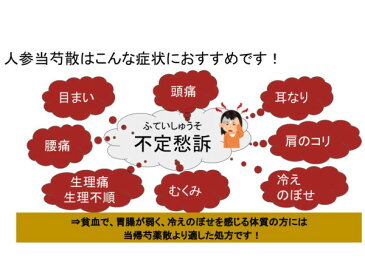 人参当芍散　ニンジントウシャクサン【送料無料】長倉製薬　粒状60包　貧血　冷えのぼせ　生理痛　生理不順　めまい　頭痛　第2類医薬品　にんじんとうしゃくさん