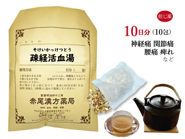 【クーポン発行中！】疎経活血湯 ソケイカッケツトウ 薬局製剤 10日分 10包 煎じ薬 神経痛 に 効く 漢方薬 関節痛 腰痛 関節炎 痺れ そけいかっけつとう 漢方 下半身 血流 血流改善漢方 足の 痛み しびれ 煮出し パック 煎じ 薬 筋肉痛 足のしびれ ドリンク