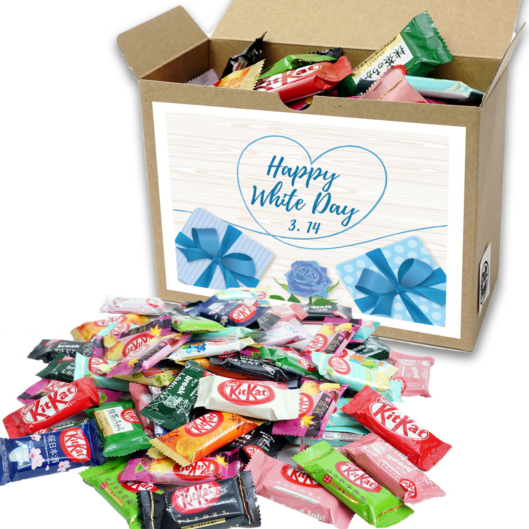 ホワイトデー お返し お菓子 セット 詰め合わせ プレゼント ネスレ日本 キットカット ミニ 食べ比べ 60個セット 8種以上 異なる味 箱入り