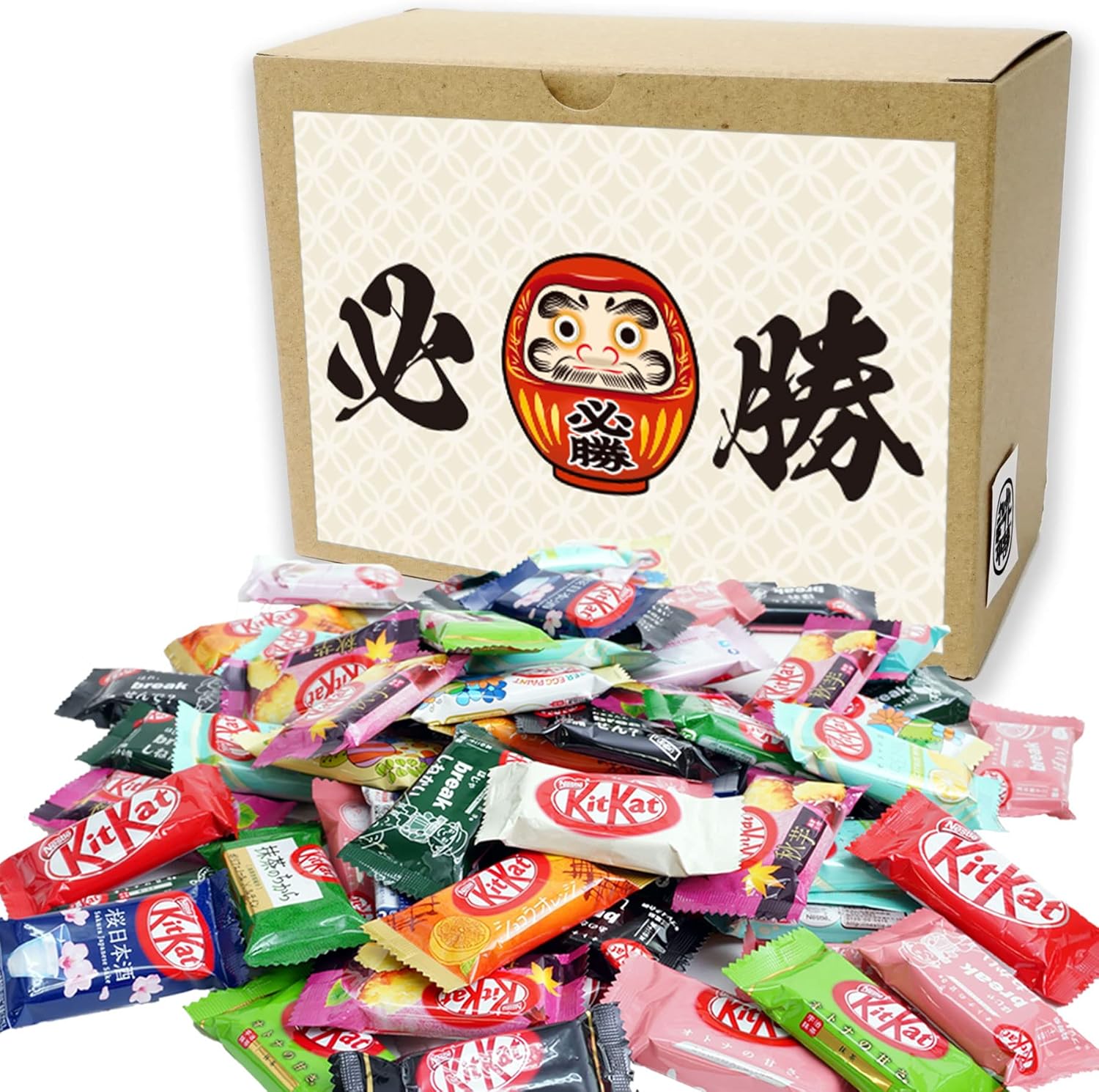 必勝祈願 陣中見舞い キットカット ミニ 食べ比べ きっと勝つ 箱入り ギフト プレゼント ランダムセット 詰め合わせ (60個入)